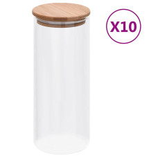 Stekleni kozarec 10 pcs Transparentno 8,5 x 8,5 x 21,5 cm